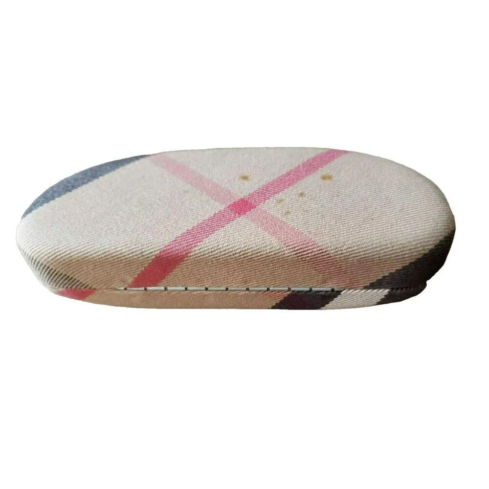BURBERRY NOVA CHECK Eyeglasses / Sunglasses Hard Case PLAID Clamshell EMPTY CASE